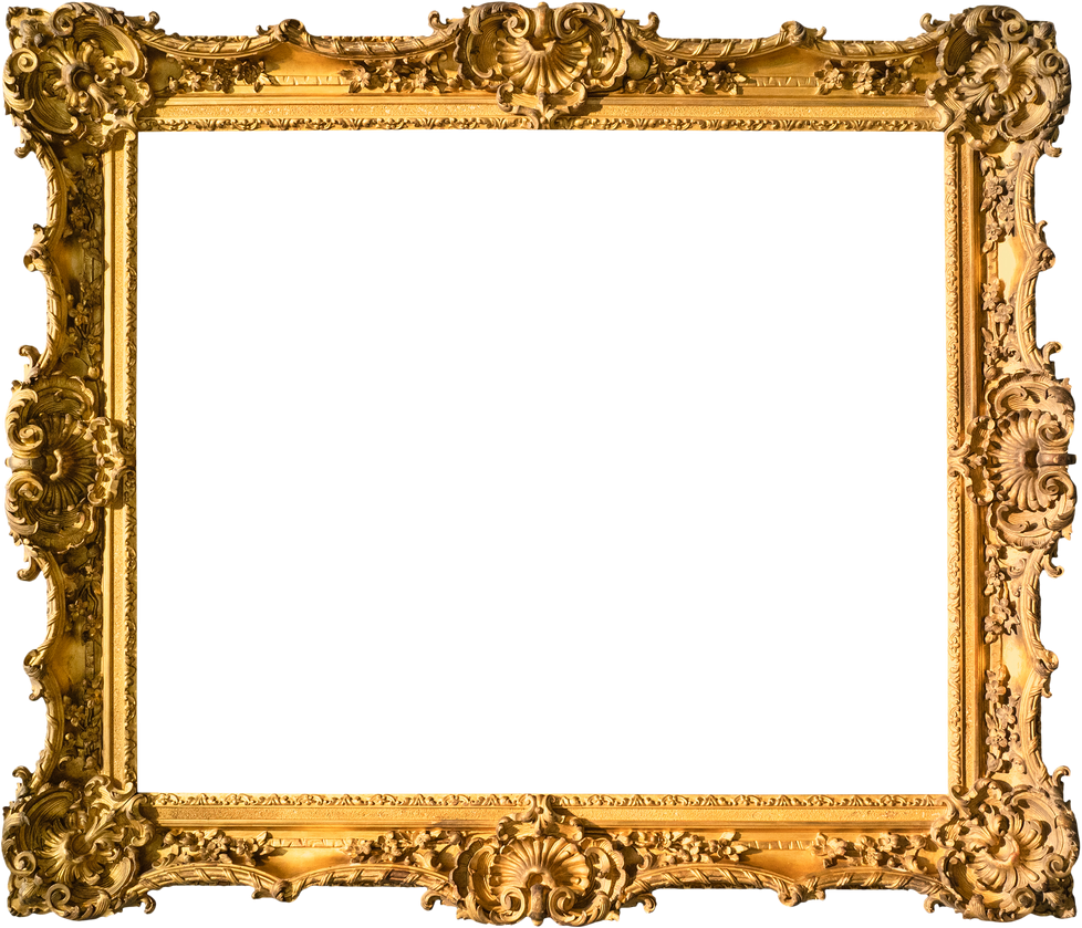 Ancient Wide Ornamental Baroque Painting Frame